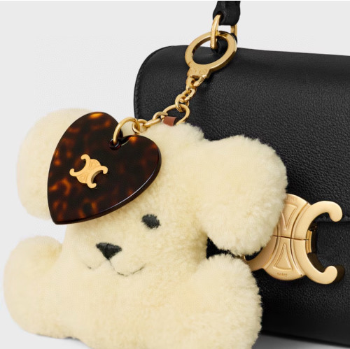 C 트리옹프 하트 폼폼 키링