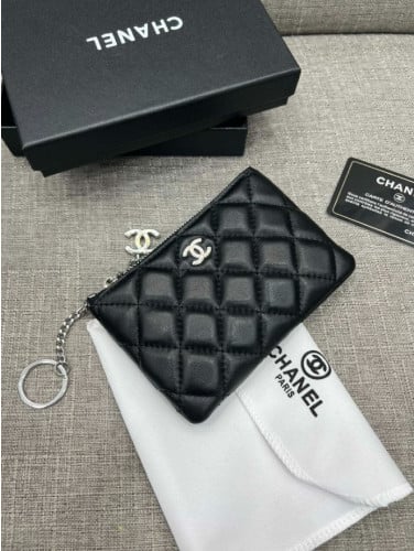 💕 샤* 파우치 지갑 램스킨 블랙 은장