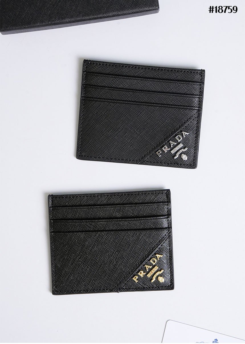 🔆 [PRADA] 프라다 사피아노 레더 사이드 로고 카드 홀더 🔆
