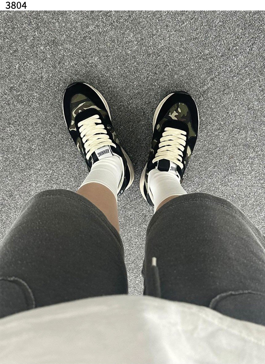 #골든구스 [GOLDEN GOOSE] 수입프리미엄급 카모플라주 프린트 나일론 런닝솔 세일💢💢💢 #태그 #신발 #3804