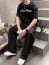 💕 루* 스터치 라인 레터링 자수 티셔츠