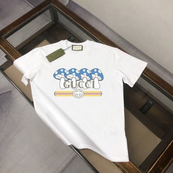 💕 구* 버섯 프린트 스웨트 반팔티