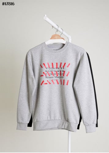 🔆 [Maison Margiela] 메종마르지엘라 레드 테이프 프린팅 크루넥 맨투맨 티셔츠 🔆
