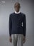 🍀 [THOM BROWNE] 톰브라운 밀라노 사선 4바 라운드 니트 🍀
