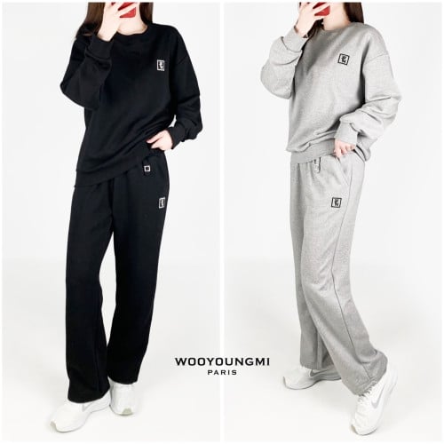 <WYM 쮸리 맨투맨 일자바지 세트>