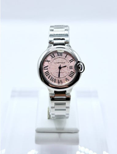 발롱 블루 드 까르띠에 워치, 33mm, 오토매틱 와인딩 메케니컬 무브먼트.