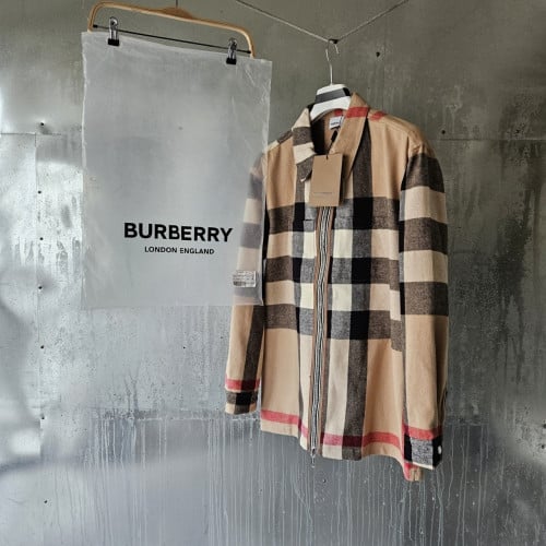 25 SS 버*리 헤이그 체크 오버셔츠 집업 자켓