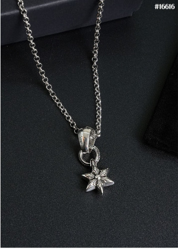 🔆 [Chrome Herts] 크롬하츠 스노우 플라워 스타 펜던트 네크리스 🔆