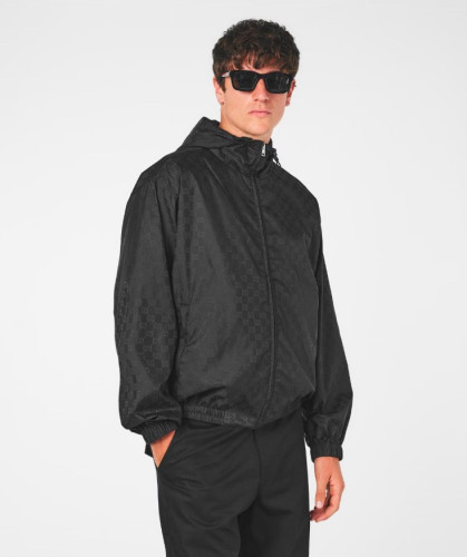 #구찌 GG 모노그램 후드 윈드브레이커