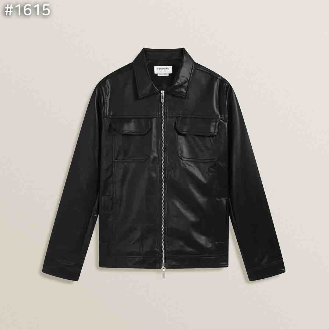 #톰브라운 투포켓 레더 자켓