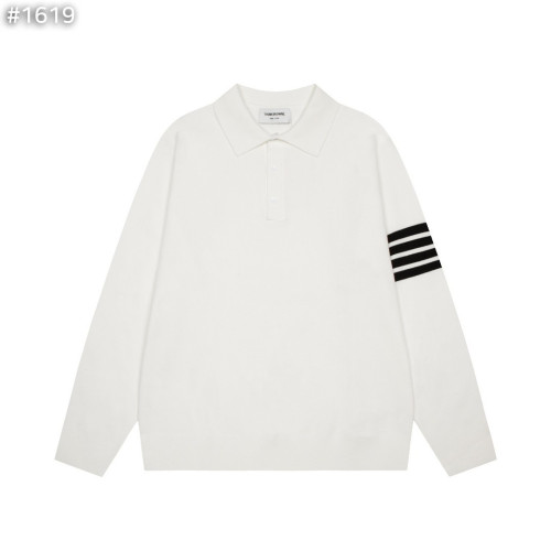 #톰브라운 사선 울 카라 니트