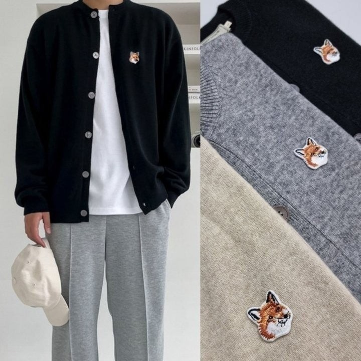 💕 메* 키츠네 폭스헤드 라운드 니트가디건 (남성)