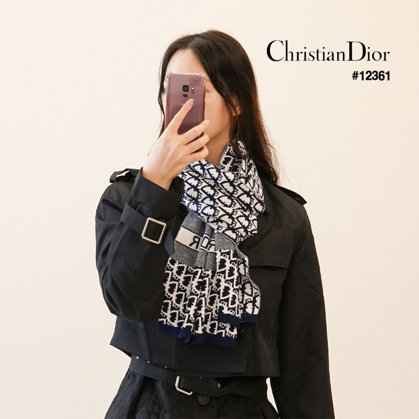 🔆 [DIOR] 크리스찬디올  오블리크 캐시미어 머플러 🔆