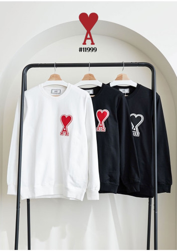 🔆 [AMI] 아미 수입 빅하트 로고 패치 크루넥 맨투맨 티셔츠 🔆