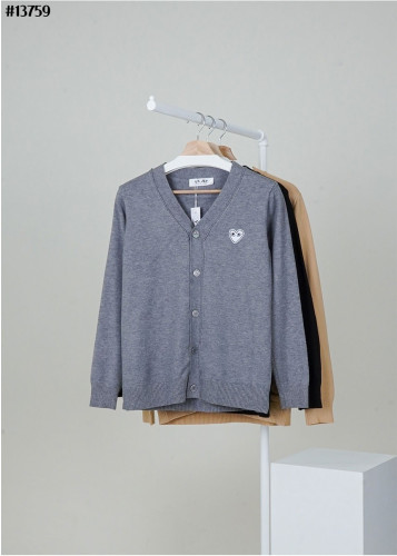 🔆 [Comme des Garcons] 꼼데가르송 남성 화이트하트 로고 브이넥 니트 가디건 🔆