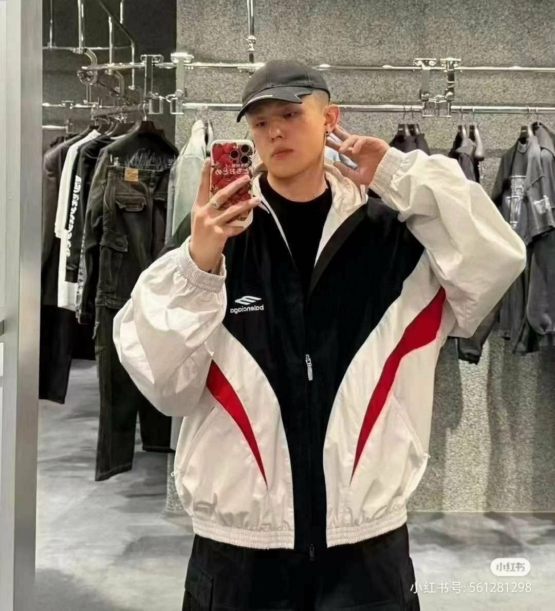 💕 발**** 배색 바람막이 자켓