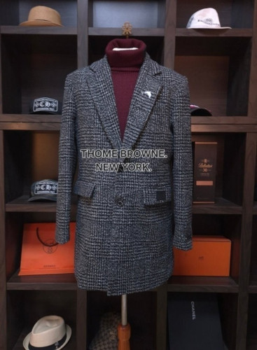 💕 톰* 블랙 라벨 texture 시그니쳐 다크글렌 가즉패치 뉴 하프 코트