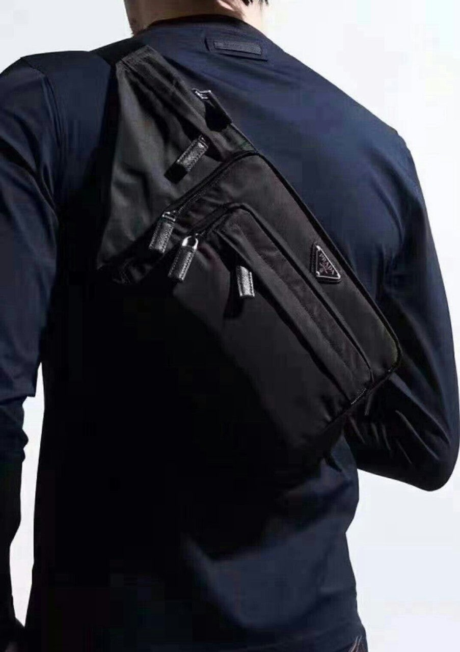 💕 프** 23SS 2VL003 973 F0002 남성 웨스트 크로스 벨트백 블랙 2VL003 973 F0002