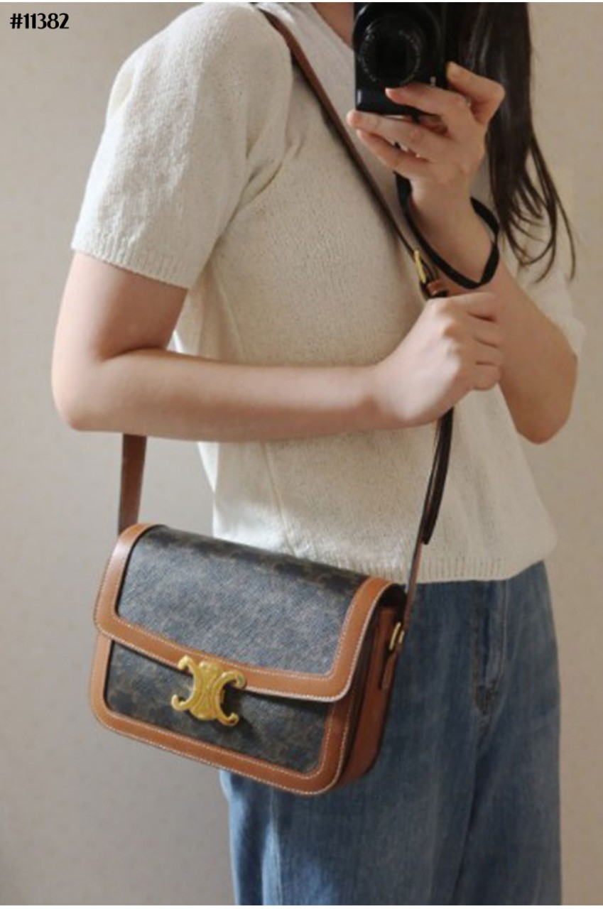 🔆 [CELINE] 셀린느 Teen틴 Triomphe트리오페 캔버스 숄더백🔆