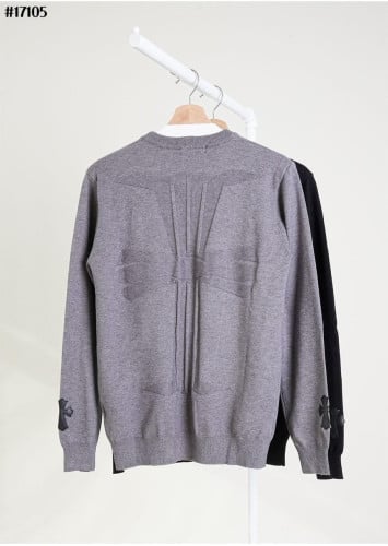 🔆 [Chrome Hearts] 크롬하츠 엠브로이드 백 로고 울 자카드 니트 풀오버 🔆