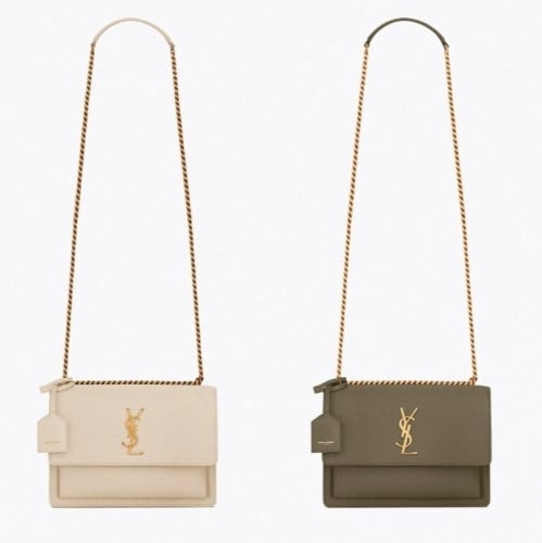 💕 생** 부드러운 가죽 소재의 sunset 미디엄백 Khaki ❤️️풀박스❤️