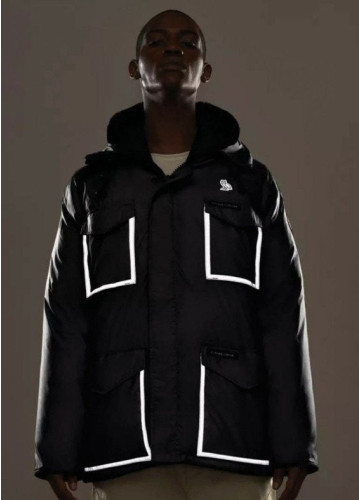 💕 캐* x ovo 콜라보 리플렉티브 덕다운 패딩(오버핏)