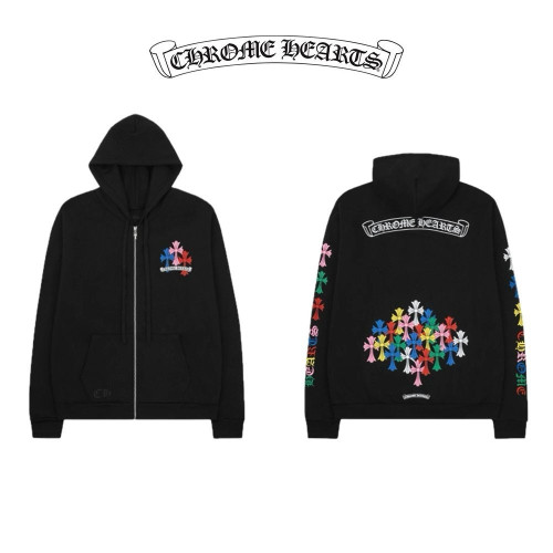 💕 크* 멀티컬러 크로스 후드집업(블랙)