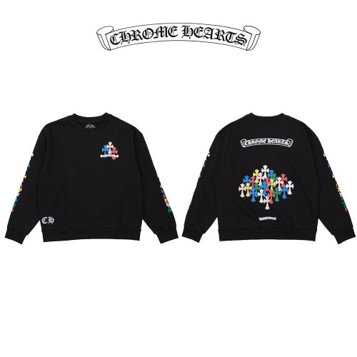 💕 크* 멀티컬러 크로스 맨투맨(블랙)