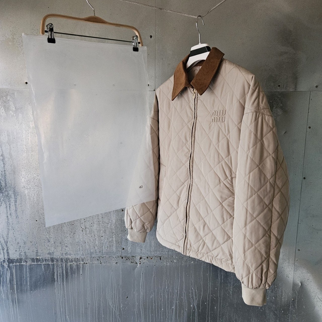 💕 미*** 테크니컬 패브릭 블루종 자켓