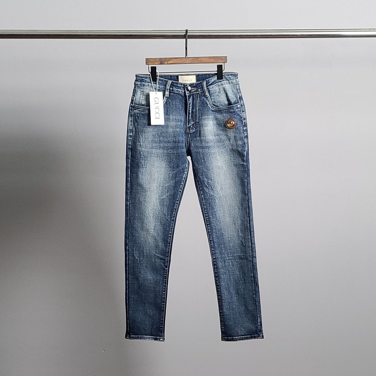 💕 구* 캣프린트 워싱 청바지