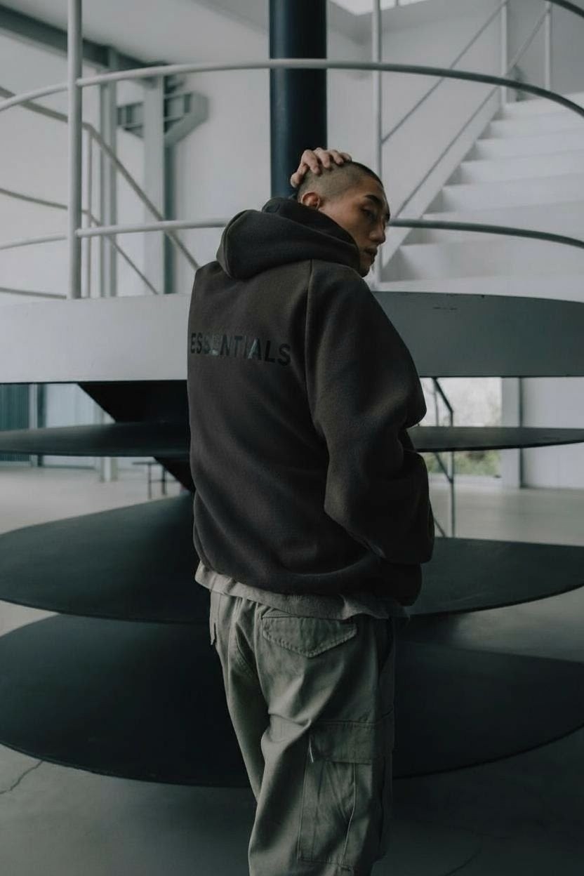 💕 피**** 에센셜 로고 플리스 기모 후드집업➡️수입풀(남녀공용)