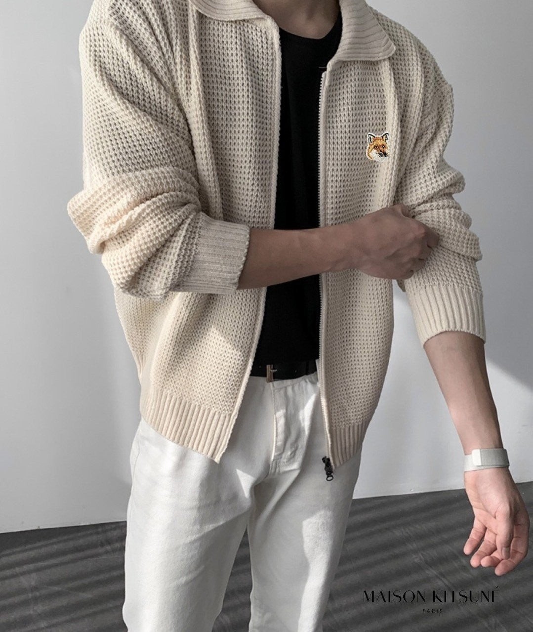 💕 메* 마르지엘라 폭스헤드 카라하찌 울 집업