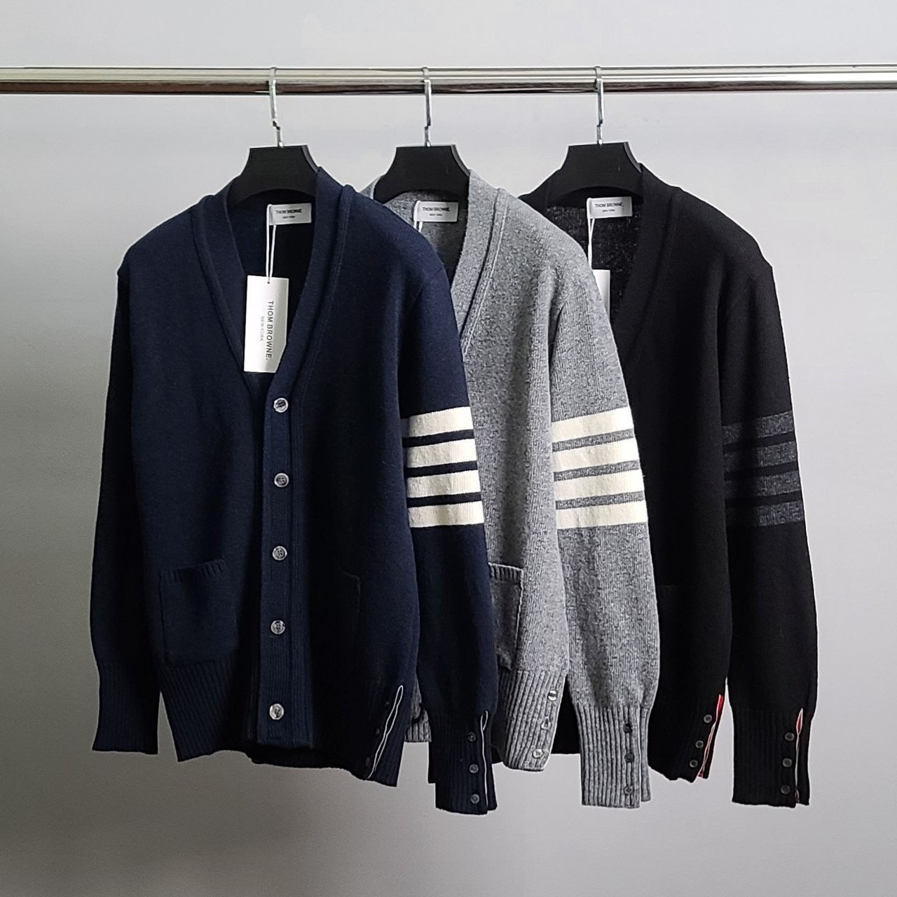 💕 톰* 램스울 사선완장 가디건