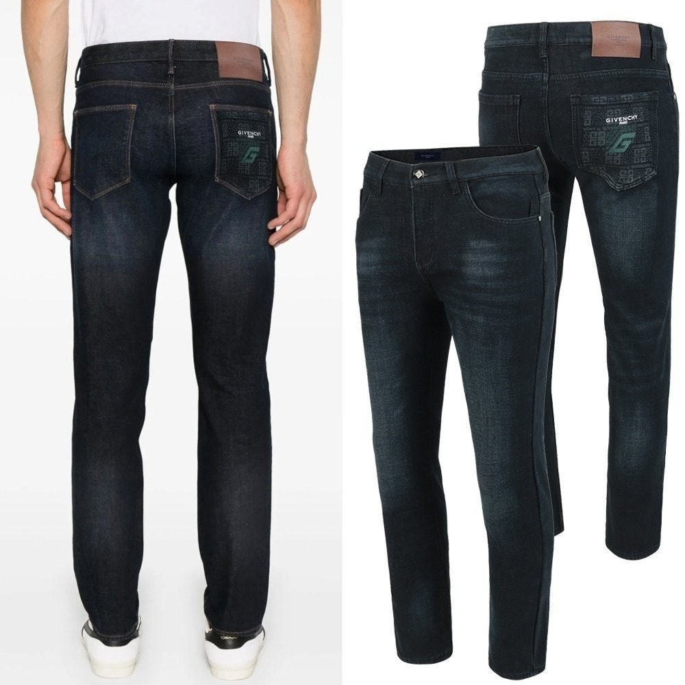 💕 지** 그래픽 융기모 청바지