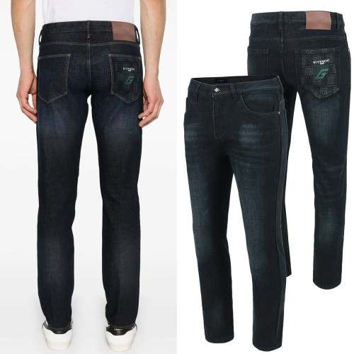 💕 지** 그래픽 융기모 청바지