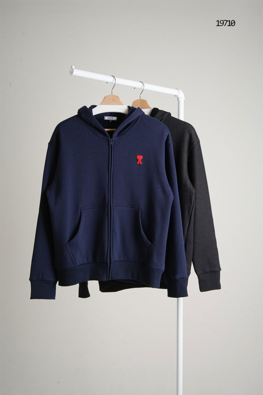 🔆 [AMI] 아미 스몰 a하트 풀집업 후드 기모 자켓🔆