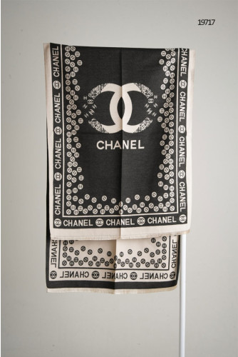 🔆 [CHANEL] 샤넬 CC로고 자가드 캐시 울 머플러 🔆