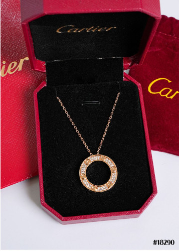 🔆 [CARTIER] 까르띠에 LOVE 펜던트 네크리스 파베 세팅 🔆