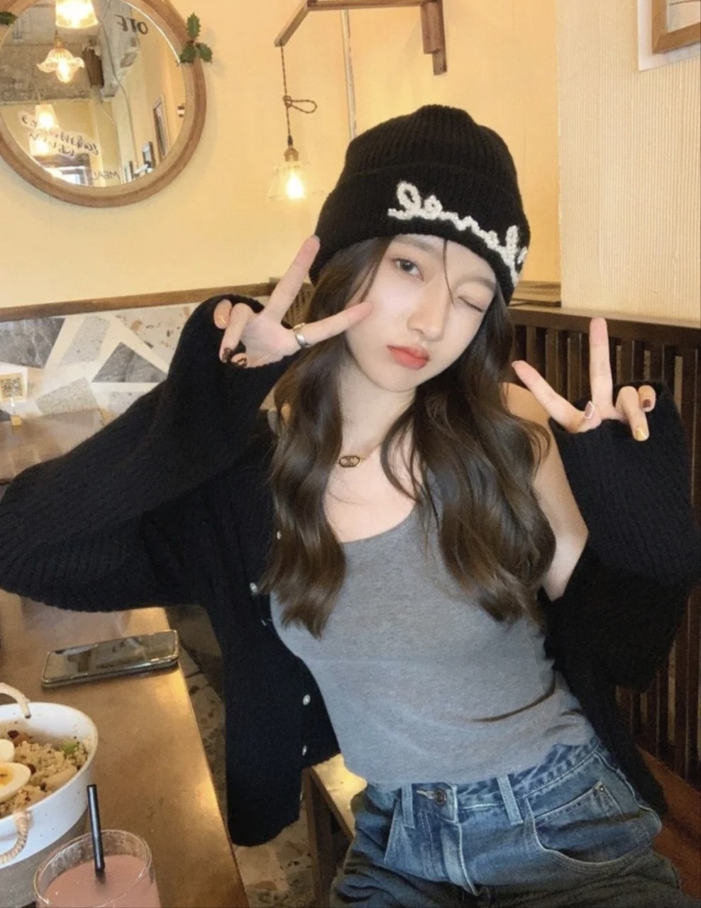 샤넬 chanel 레터링 비니(2color)