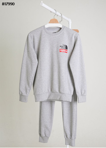🔆 [THE NORTH FACE] 노스페이스 X 슈프림 로고 그래픽 맨투맨 티셔츠 & 테리 조거 팬츠 셋 🔆