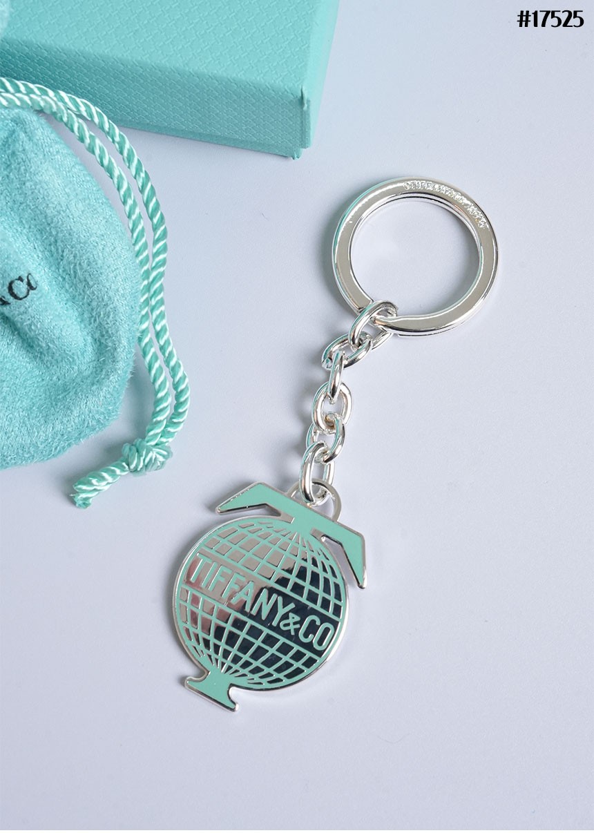 🔆 [TIFFANY & CO] 티파니 앤 코 Plane Globe 실버 백 참 & 키 홀더 🔆