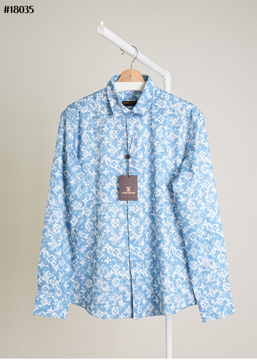 🔆 [LOUIS VUITTON] 루이비통 모노그램 워터링 모티프 롱슬리브 코튼 셔츠 🔆