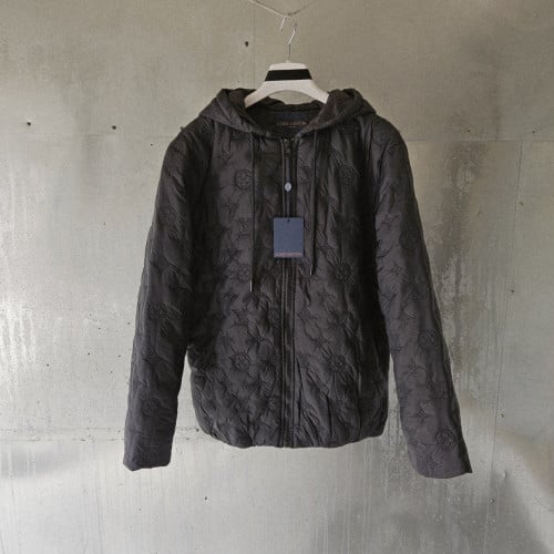 루*비* 모노그램 자수 퀄팅 후드자켓