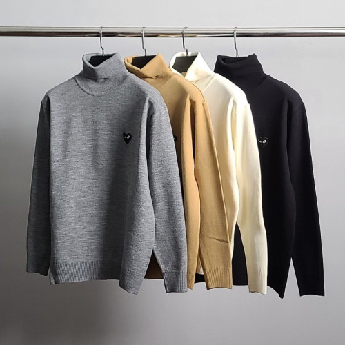 CDG 블랙와펜 터틀넥 니트