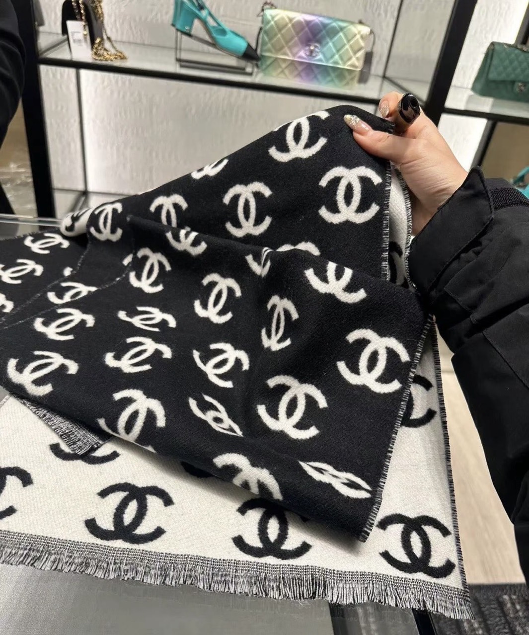 🤴🏻 #샤넬 CC로고 양면 스카프 🤴🏻