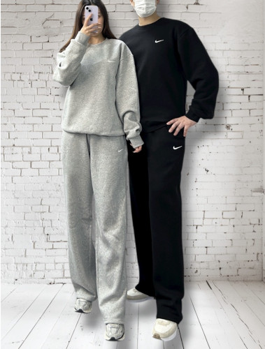 <나이키 기모 와이드 팬츠 맨투맨 세트>