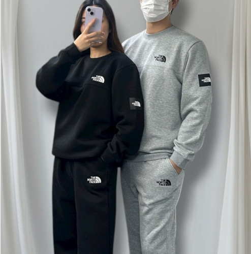 <노스 절개 기모 맨투맨 세트>