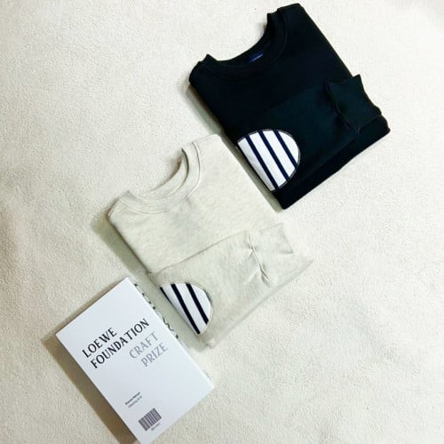 SAINT JAMES 기모 엘보 패치 맨투맨