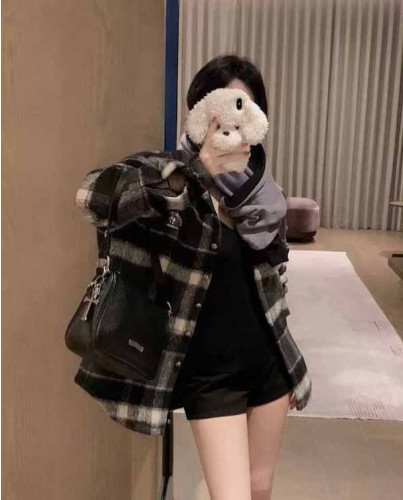 #크롬하츠 [ CHROME ] 수입 체크 모헤어 울 오버사이즈 퀼팅 셔츠 자켓 입고💢 #여성상의 #퀼팅자켓