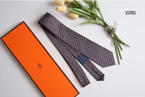 🔆 [HERMES] 에르메스 말발굽 패턴 실크 타이 🔆